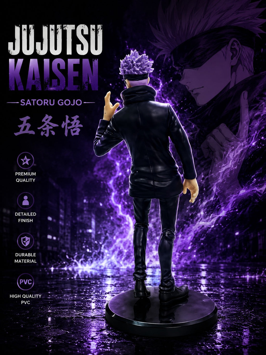 SEO Optimized Product Title  Satoru Gojo Action Figure 20cm Anime Collectible PVC Statue | Jujutsu Kaisen Gojo Figurine | Premium Desk Decor Gift for Anime Fans