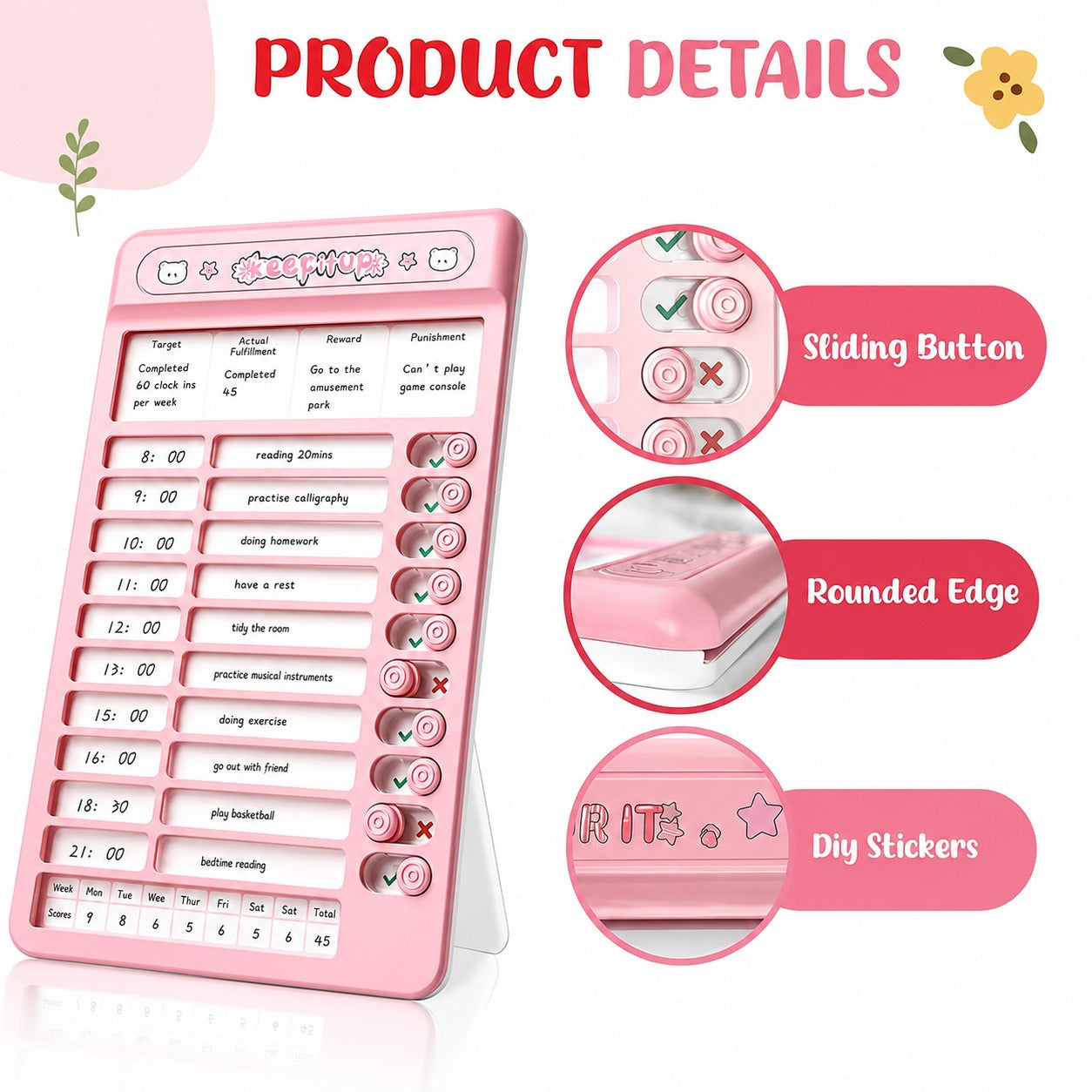 Kids Daily Routine Planner Board | Habit Tracker for Children