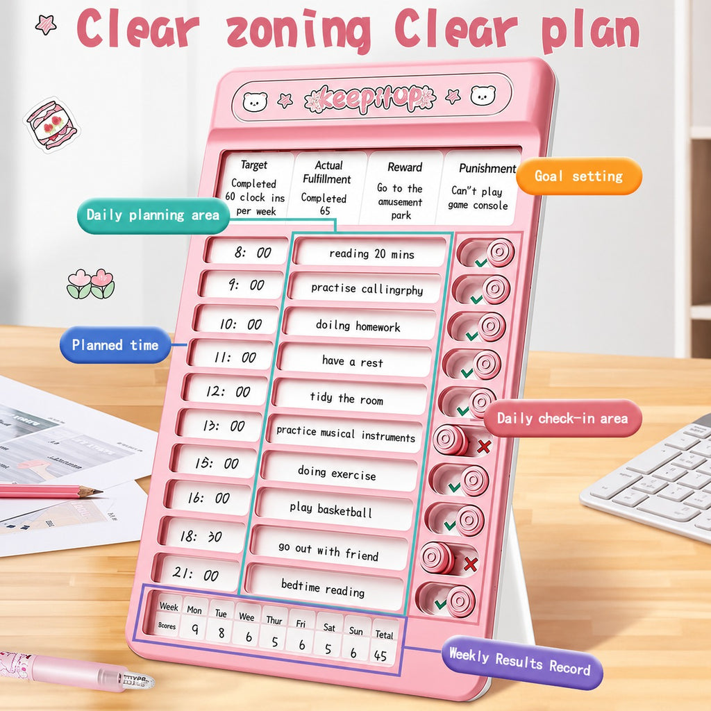 Kids Daily Routine Planner Board | Habit Tracker for Children