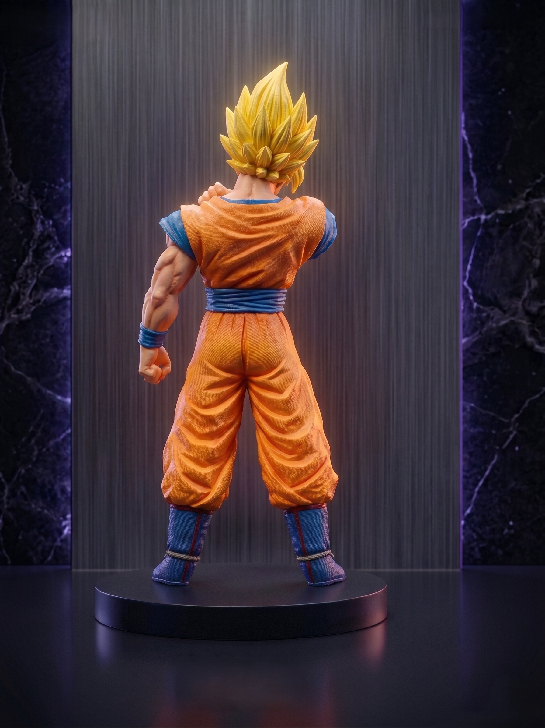 Goku Super Saiyan Action Figure | Dragon Ball Z Anime Collectible Toy with Display Stand | PVC/ABS Anime Character Statue for Kids, Fans, Desk Decor & Gifting