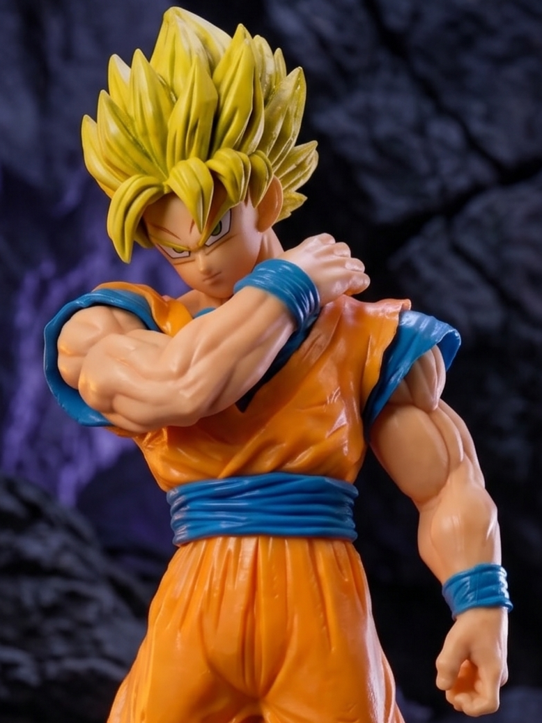(Pack of 2) Dragon Ball Z Goku Super Saiyan & Ultra Instinct Action Figure Combo Set | Pack of 2 Premium PVC Anime Collectible Statues with Display Stand for Desk Decor & Gifts