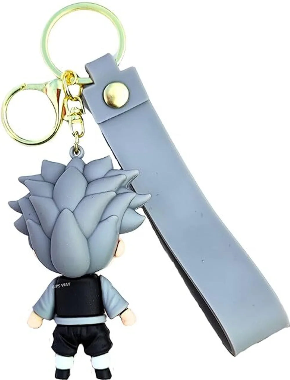 World Gift Mart Demon Slayer Sanemi Keychain for Boys & Anime Fans | Cute Silicone Key Chain