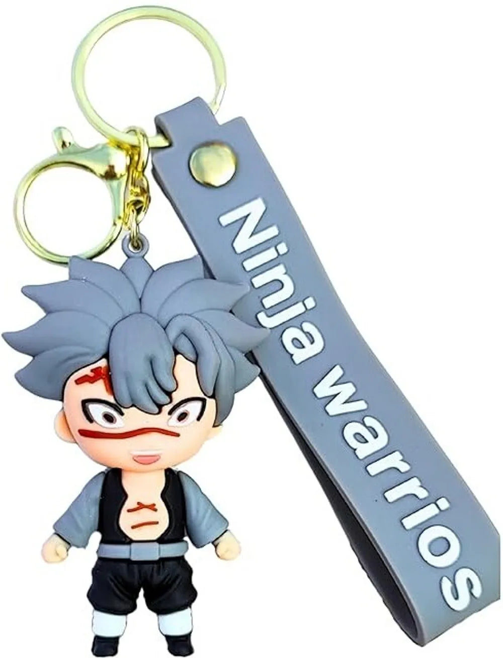 World Gift Mart Demon Slayer Sanemi Keychain for Boys & Anime Fans | Cute Silicone Key Chain