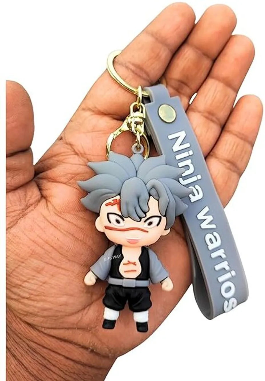 World Gift Mart Demon Slayer Sanemi Keychain for Boys & Anime Fans | Cute Silicone Key Chain