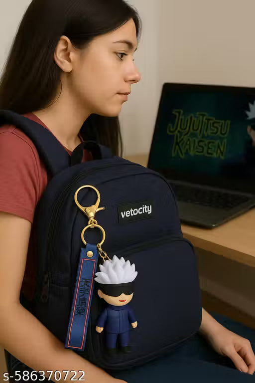 Stylish Jujutsu Kaisen Gojo Keychain | Unisex Anime Character Keychain with Premium Strap & Metallic Hook | Limited Edition Bag Charm for Boys and Girls