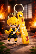 World Gift Mart Demon Slayer Anime Character Zenitsu Keychain – High-Quality Cartoon Sword Key Chain