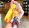 World Gift Mart Demon Slayer Rengoku Keychain with Strap ||Best gift for demon slayer fans Key Chain