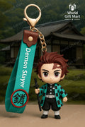 World Gift Mart Demon Slayer Tanjiro keychain| Cartoon Character Bag Charm | Cute PVC Keyring Key Chain