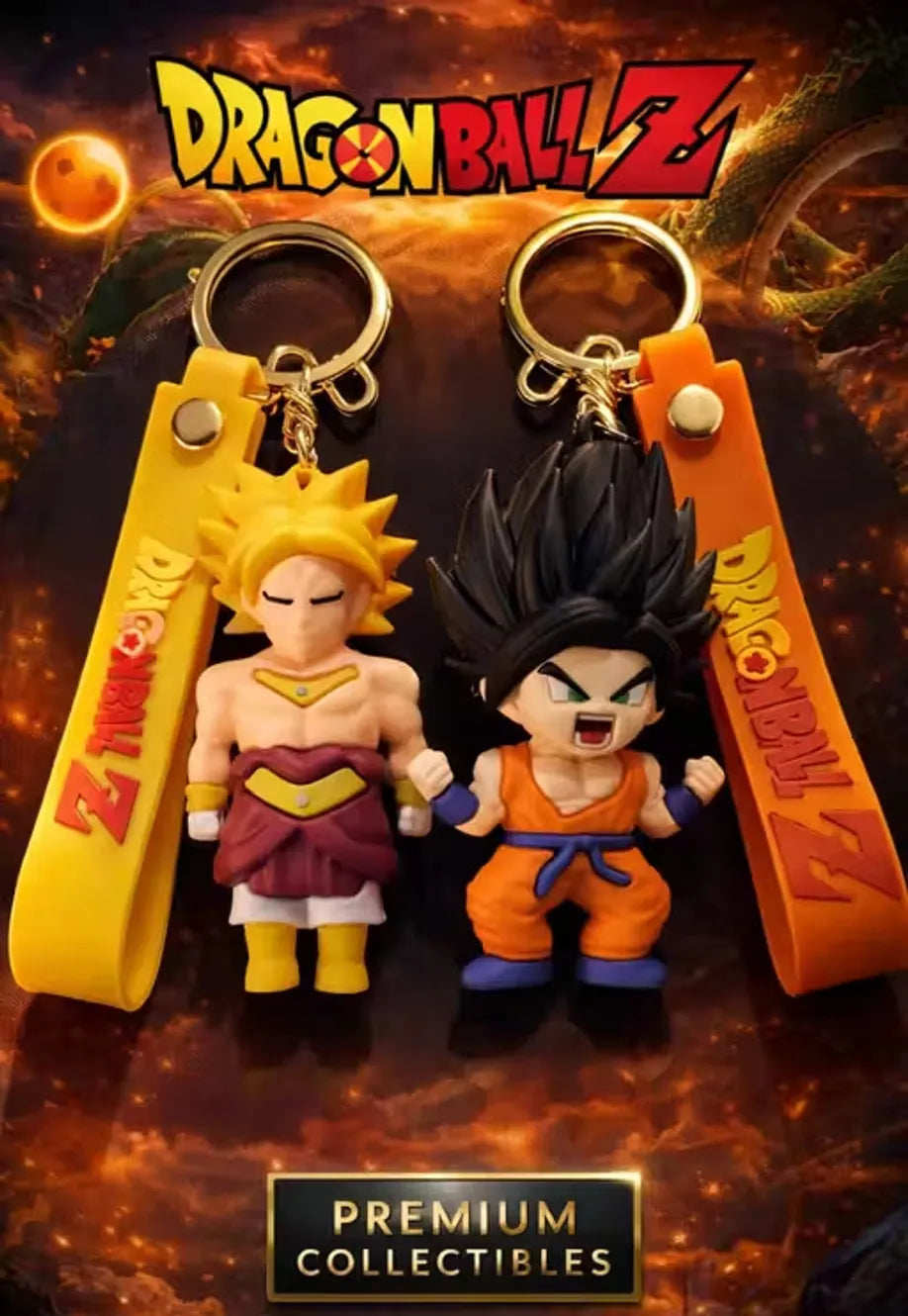 World Gift Mart Dragon Ball Z Anime Character Keychain Set | Premium PVC Collectible Key Chain