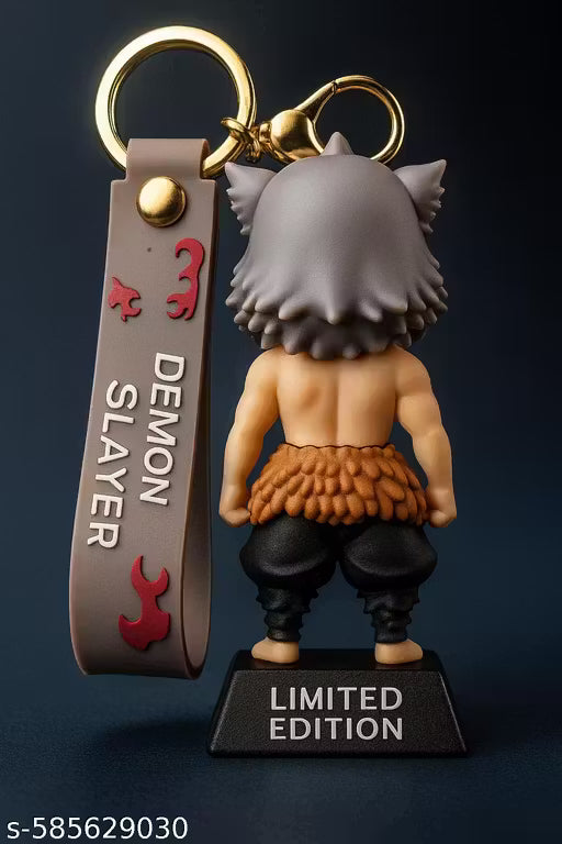 Limited Edition Demon Slayer Inosuke Keychain with Premium Demon Slayer Themed Strap & Luxury Packaging – Anime Bag Charm for Men & Women|Best gift for gym boys