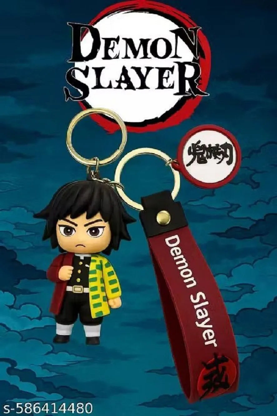 World Gift Mart Stylish Demon Slayer Combo Keychain Set of Shinobu & Giyu |Best gift for couples Key Chain