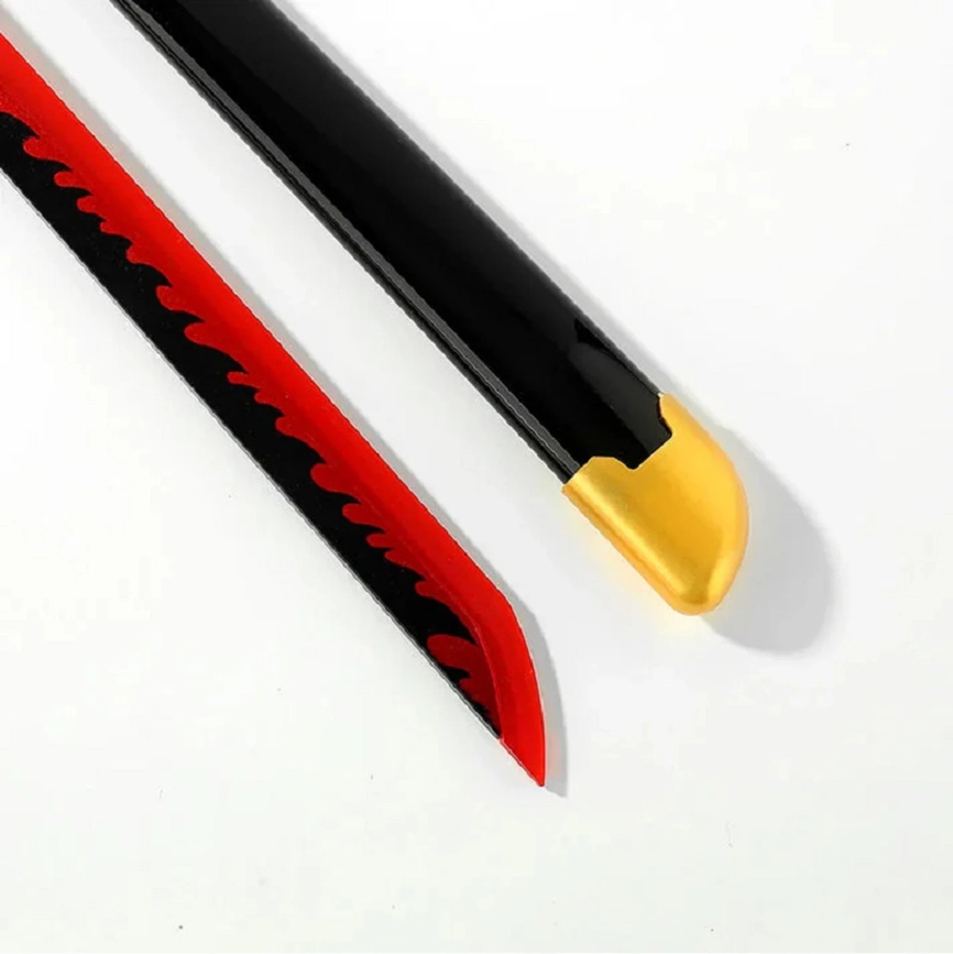 World Gift Mart Led Wooden Katana 104 Cm | Wooden Katana– Red Glowing Blade & Gold Handle Maces & Swords (Multicolor)