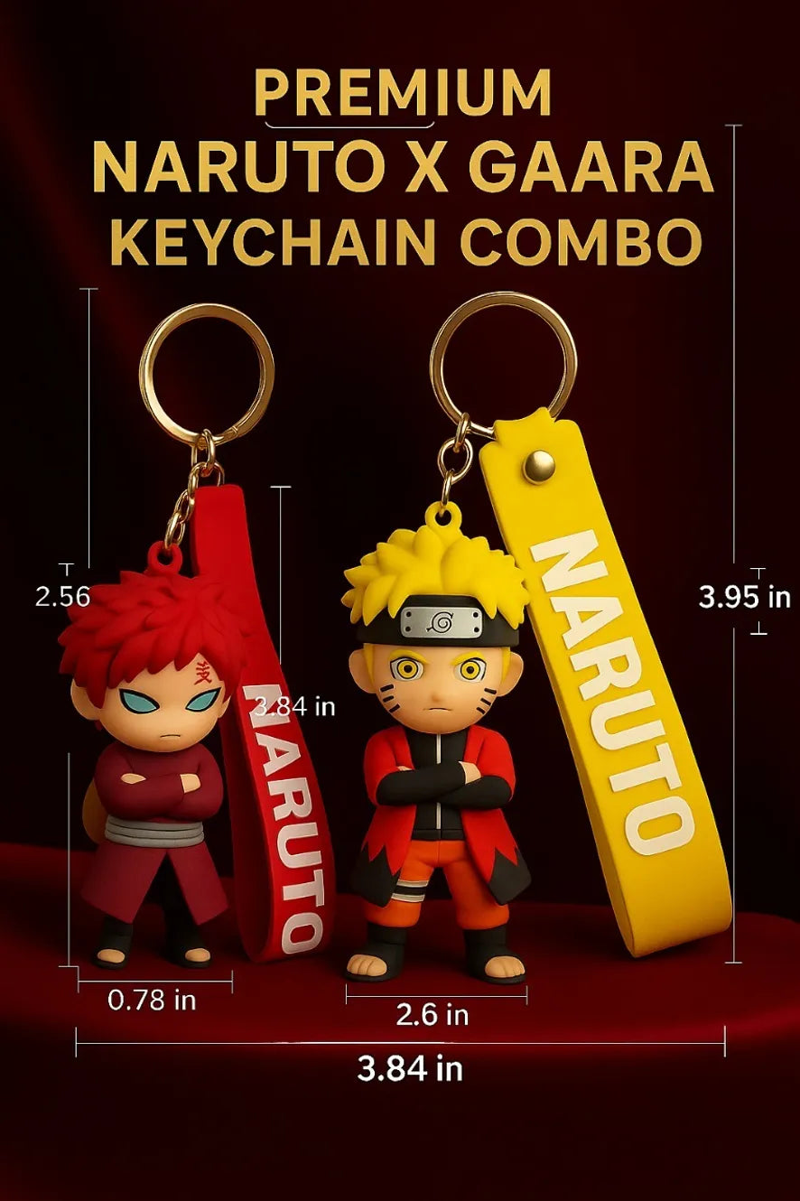 World Gift Mart Limited Edition Naruto & Gaara Keychain | Best gift for best friends Key Chain