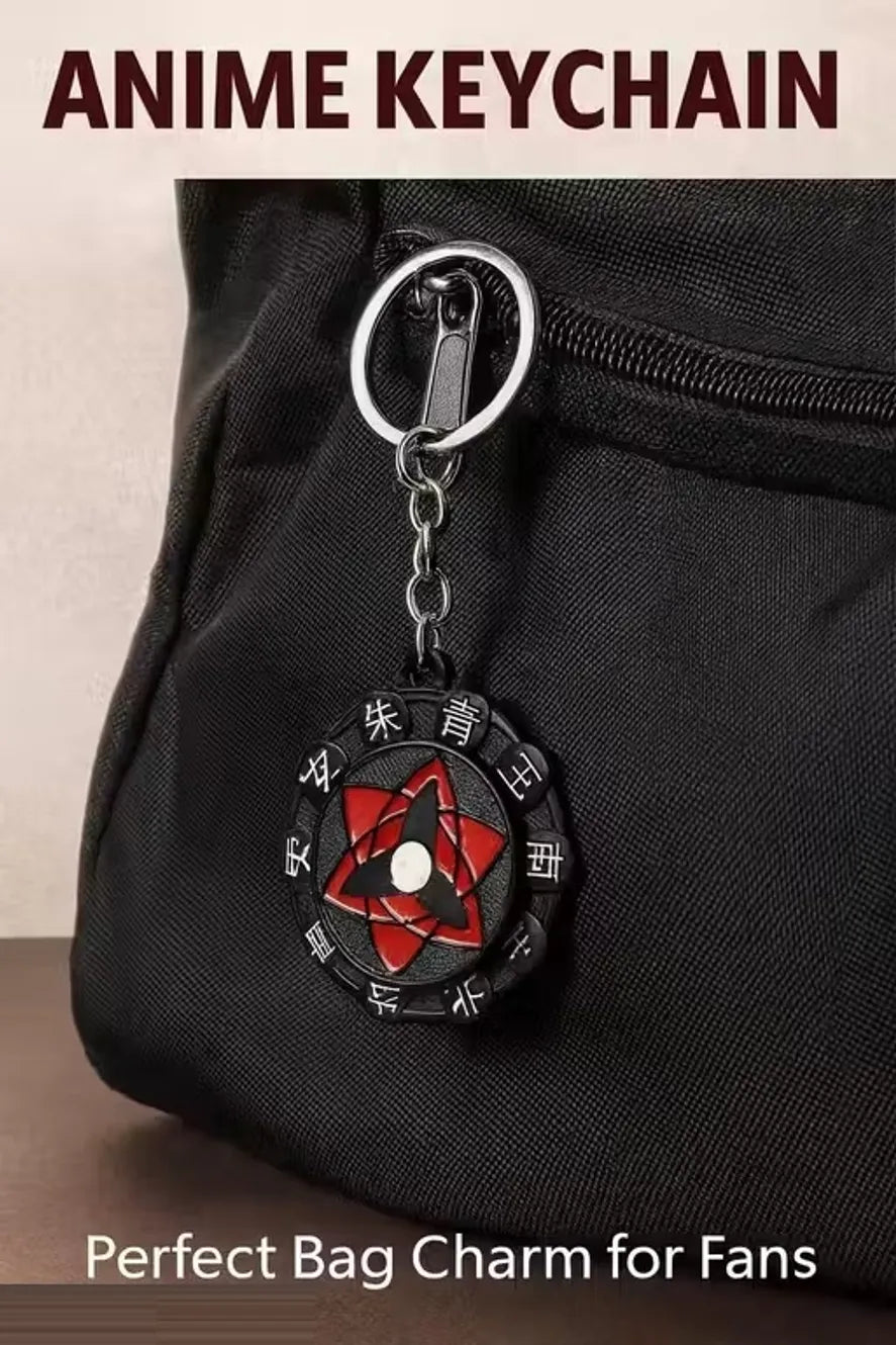 World Gift Mart Limited Edition Uchiha Eternal Sharingan Spinning Metal Spinner Naruto Fans Key Chain