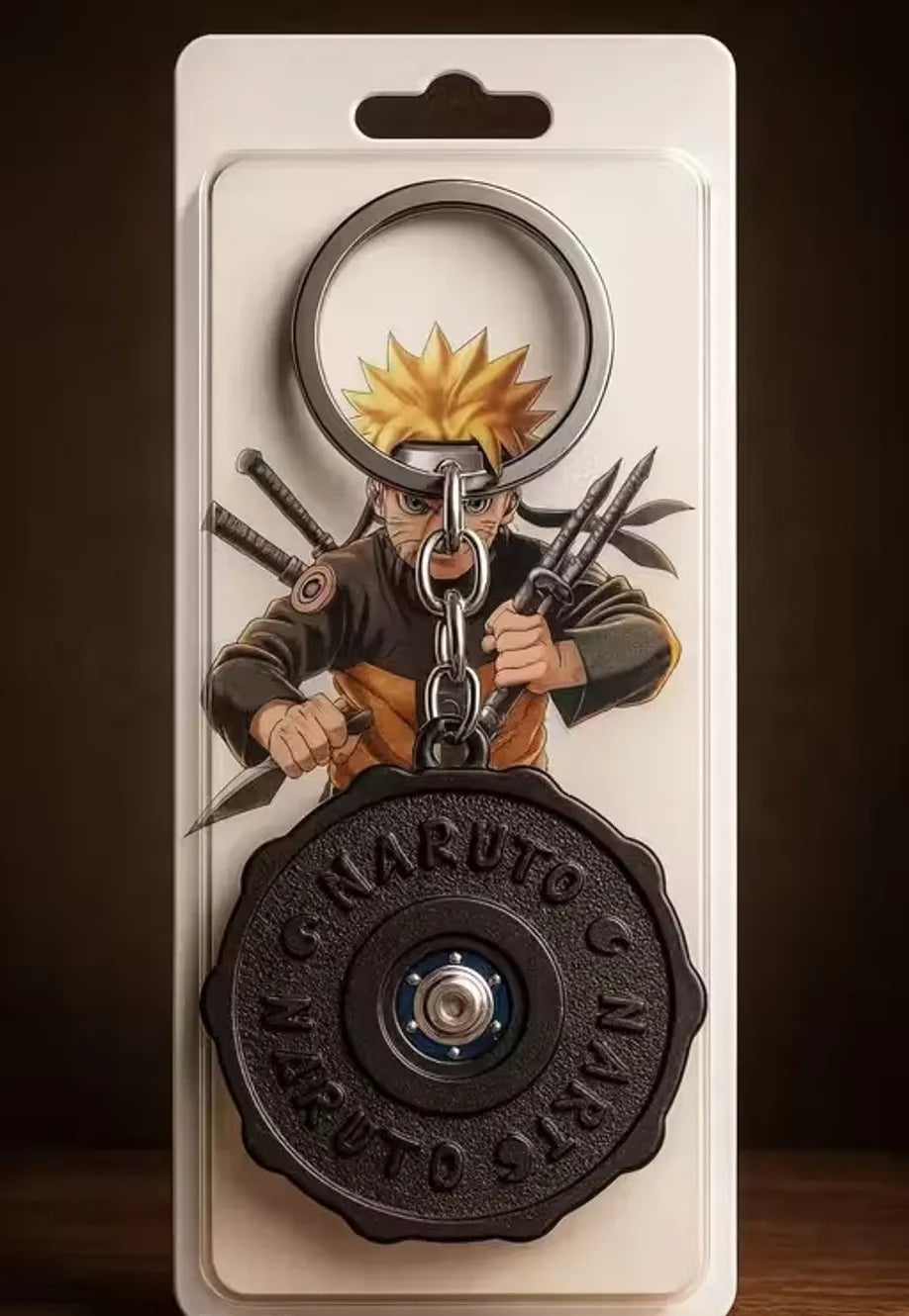 World Gift Mart Limited Edition Uchiha Eternal Sharingan Spinning Metal Spinner Naruto Fans Key Chain