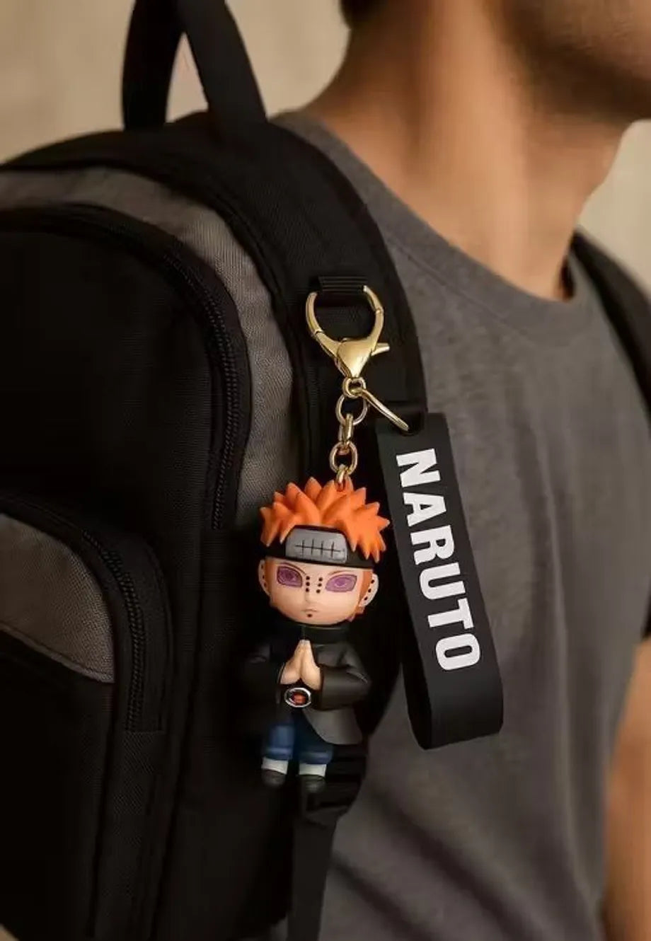 World Gift Mart Naruto Anime Keychain for Boys|Hidden Leaf Akatsuki Bag Charm|Naruto Merchandise Key Chain