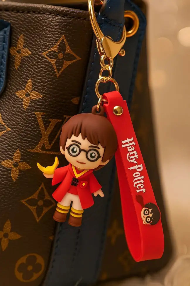 World Gift Mart Harry Potter Gryffindor Keychain Metal Hook &Strap - Keychain for Bags & Bike Key Chain