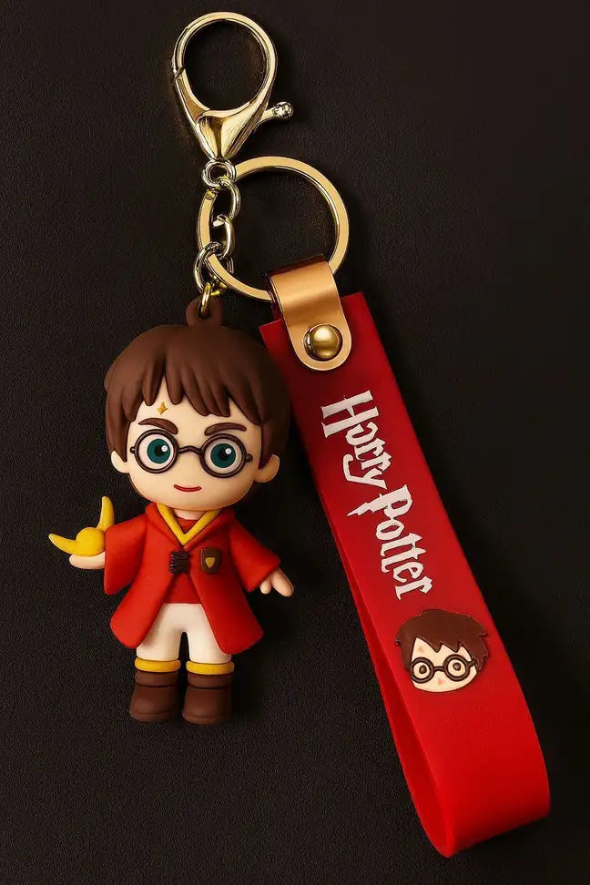 World Gift Mart Harry Potter Gryffindor Keychain Metal Hook &Strap - Keychain for Bags & Bike Key Chain