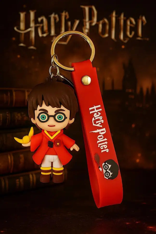 World Gift Mart Harry Potter Gryffindor Keychain Metal Hook &Strap - Keychain for Bags & Bike Key Chain
