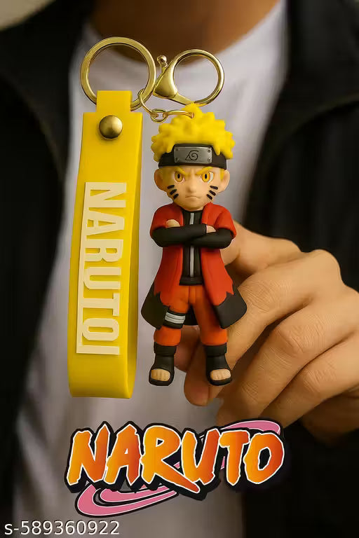Naruto Anime Keychain for Boys & Girls | Premium Rubber Strap Key Ring | Limited Edition Bag Charm & Gift