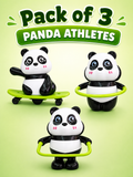 World Gift Mart (Pack of 3)Panda Toys with Skateboard,Hoop & Exercise , Educational Toy for Kids (Black, White)