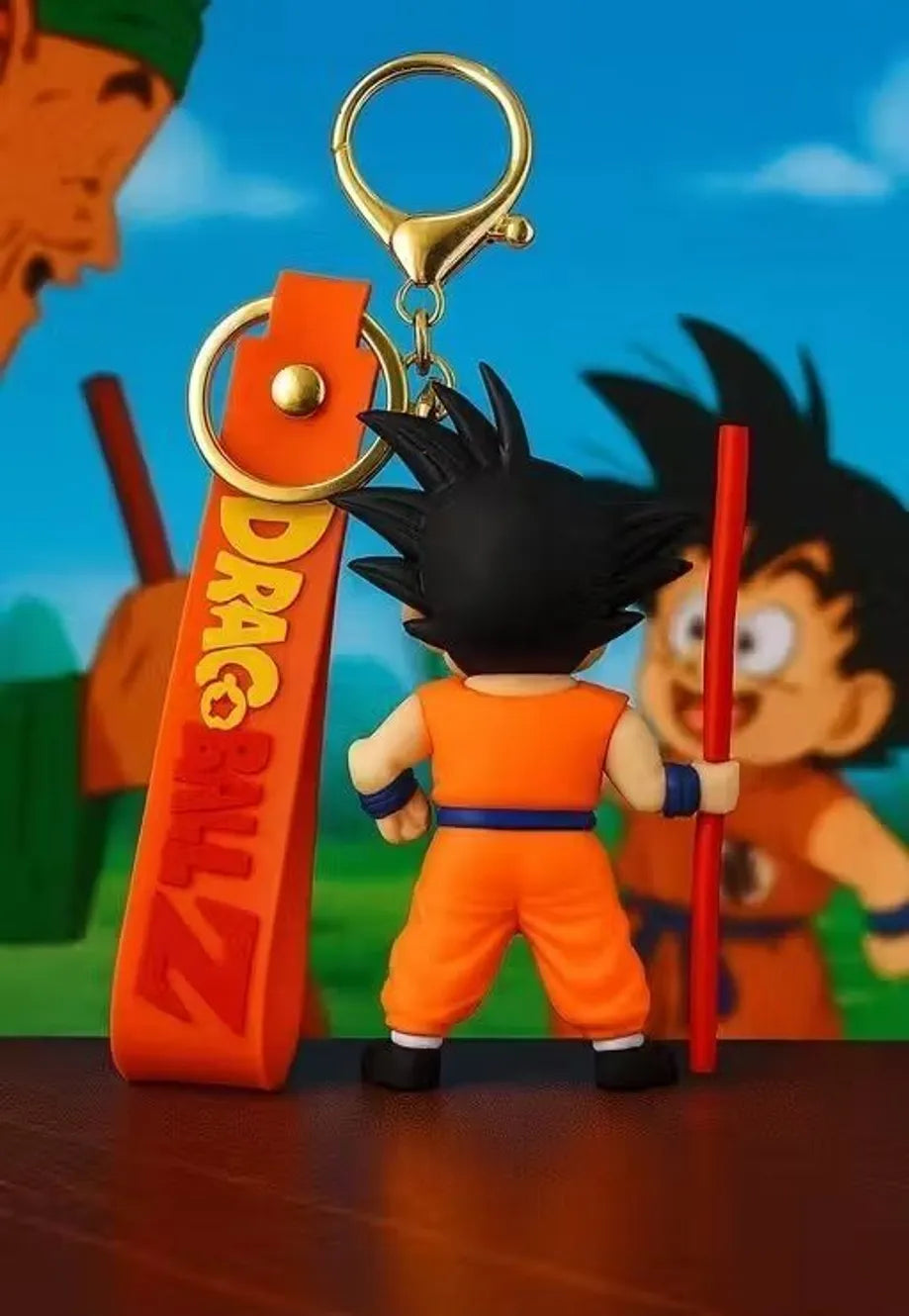World Gift Mart Premium Dragon Ball Z Goku Keychain with PVC Strap and Metal Hook for Gift Key Chain