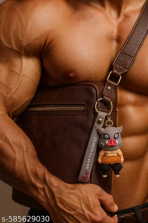 Limited Edition Demon Slayer Inosuke Keychain with Premium Demon Slayer Themed Strap & Luxury Packaging – Anime Bag Charm for Men & Women|Best gift for gym boys