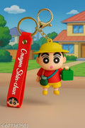 Cute Crayon Shinchan Keychain with Red Strap | Anime Cartoon Bag Charm for Kids, Girls, Boys | Premium Shinchan Keyring Gift