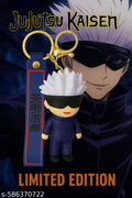 Stylish Jujutsu Kaisen Gojo Keychain | Unisex Anime Character Keychain with Premium Strap & Metallic Hook | Limited Edition Bag Charm for Boys and Girls