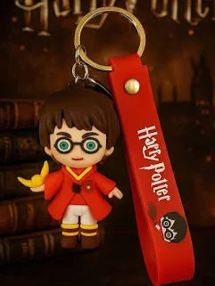 (Pack of 3) World Gift Mart Harry Potter Gryffindor Edition Pack of 3 Premium Metallic & PVC Keychain Set with Gift Box | Anime Key Rings for Bags, Car & Bike Keys | Collectible Gift for Potter Fans